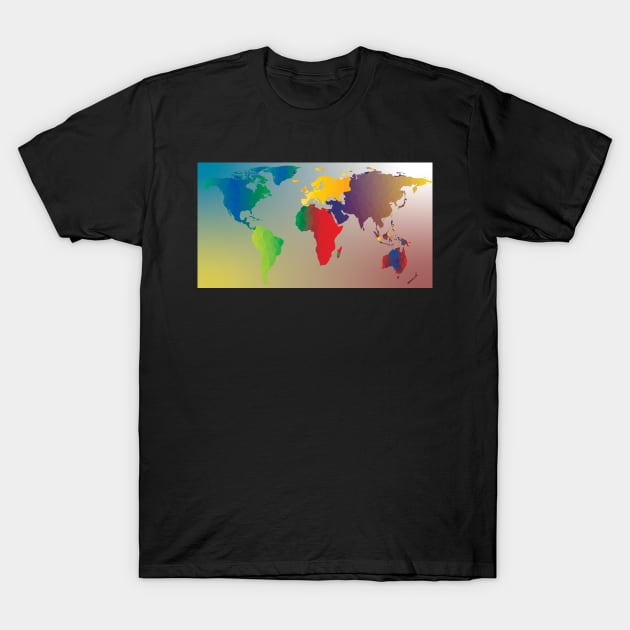 Abstract map of the world T-Shirt by oscargml